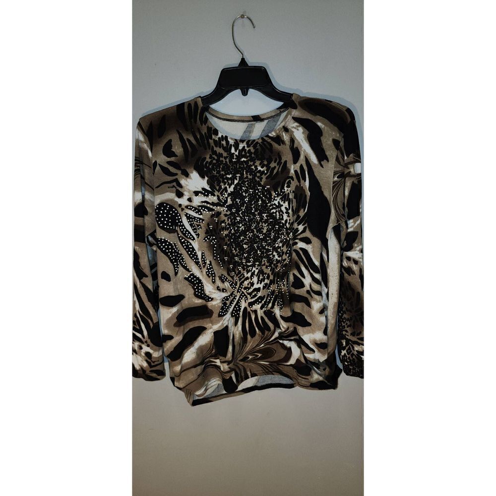 Animal Print Bling Sweater